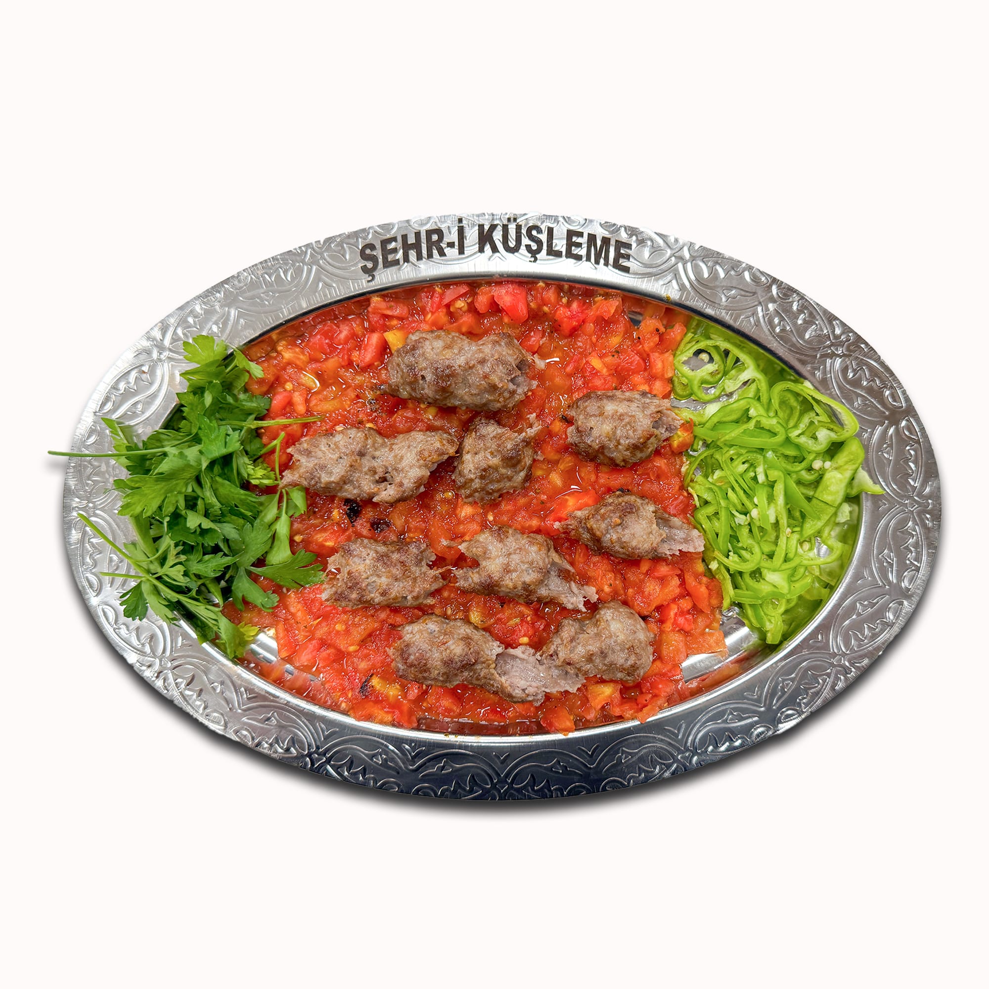 Şehr-i Küşleme altı ezmeli kıymalı kebap